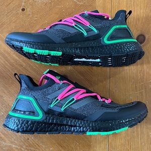 Men’s Adidas Sneakers UltraBoost 20 Lab GZ7362 Black / Green NEW